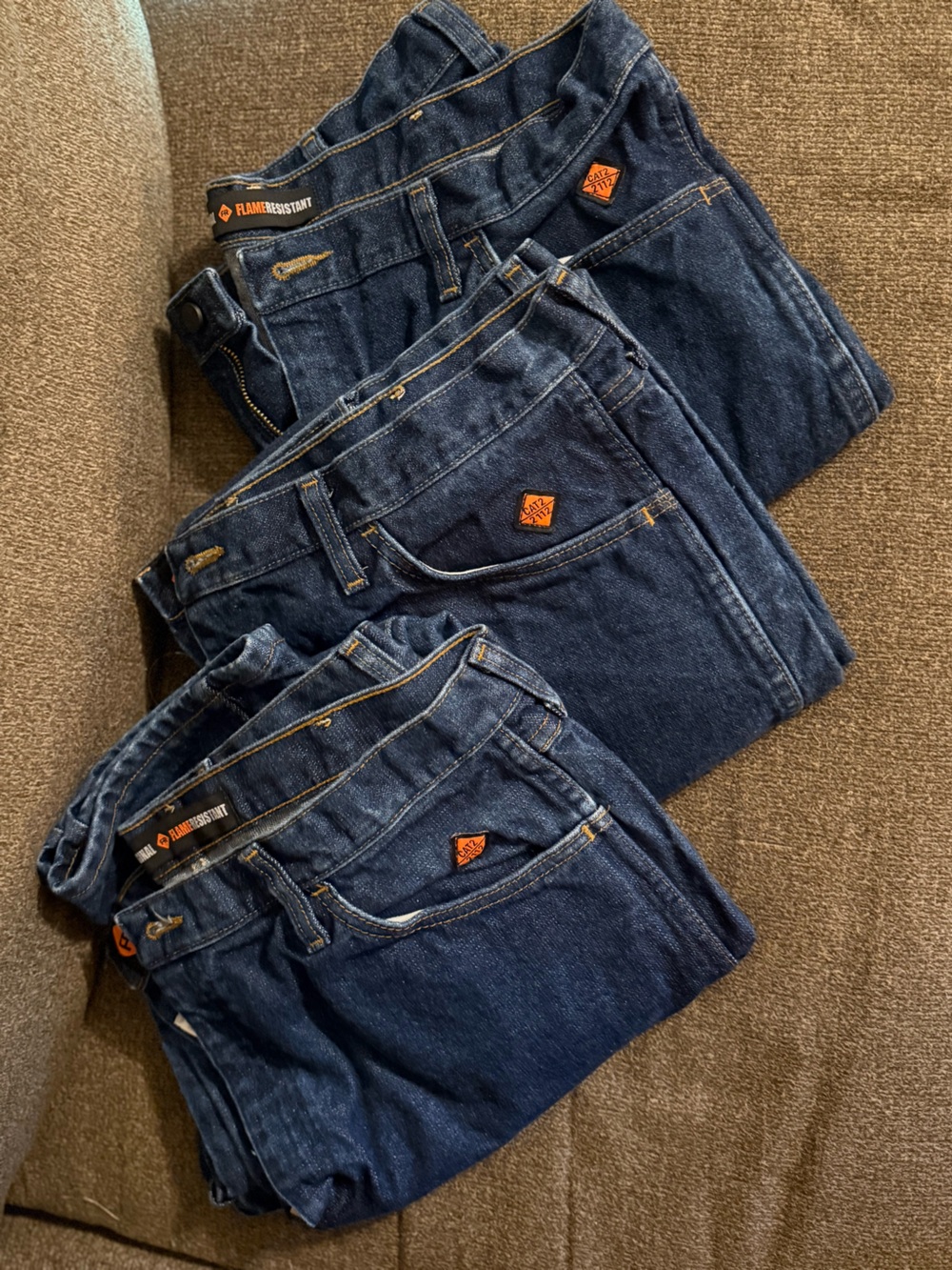 Wrangler FR Men’s Dark Blue Relaxed Fit ARC RATED Jeans x3